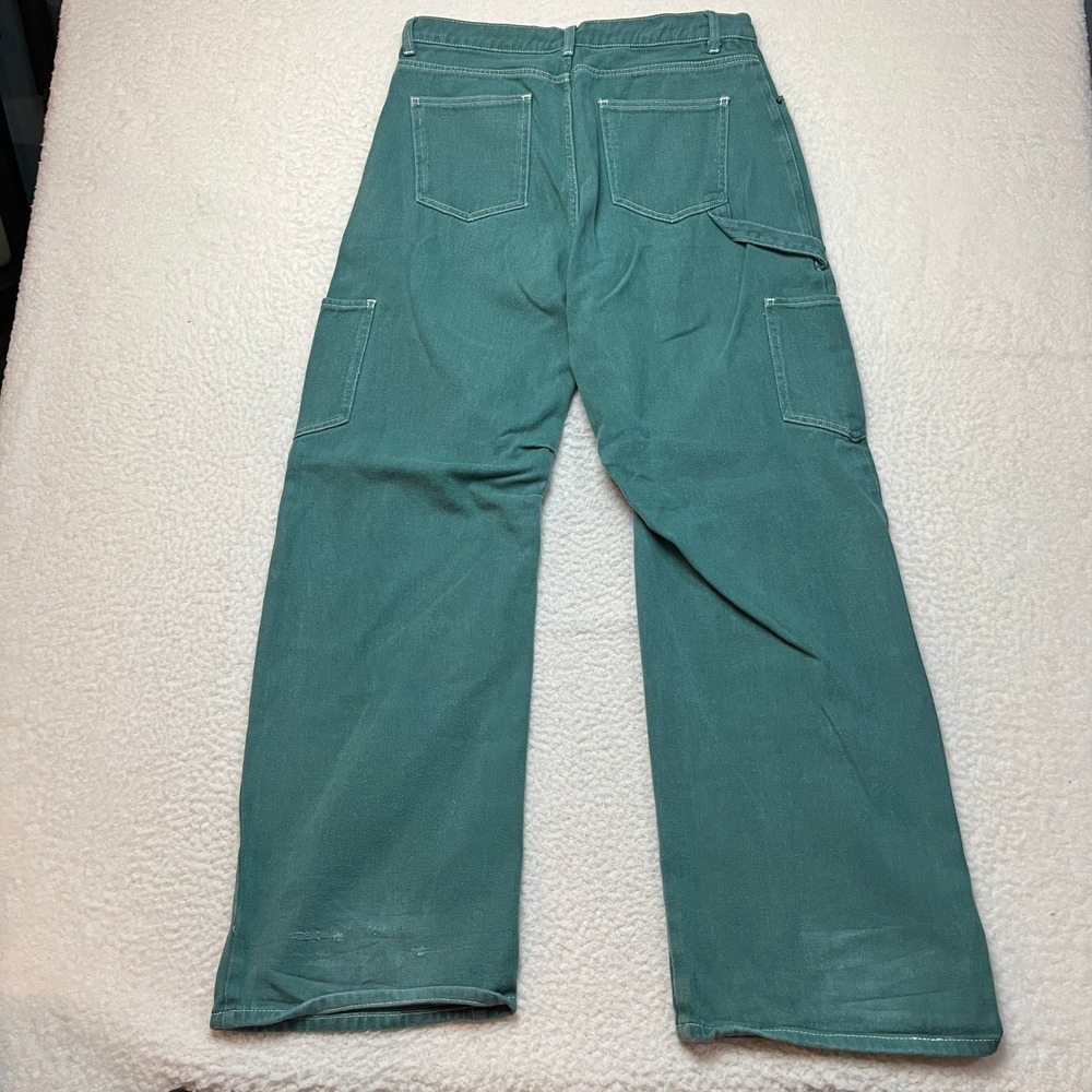 Lioness Cargo Pants Womens L Green Field Day Carpenter Wide Leg Utility Cotton - Picture 7 of 9